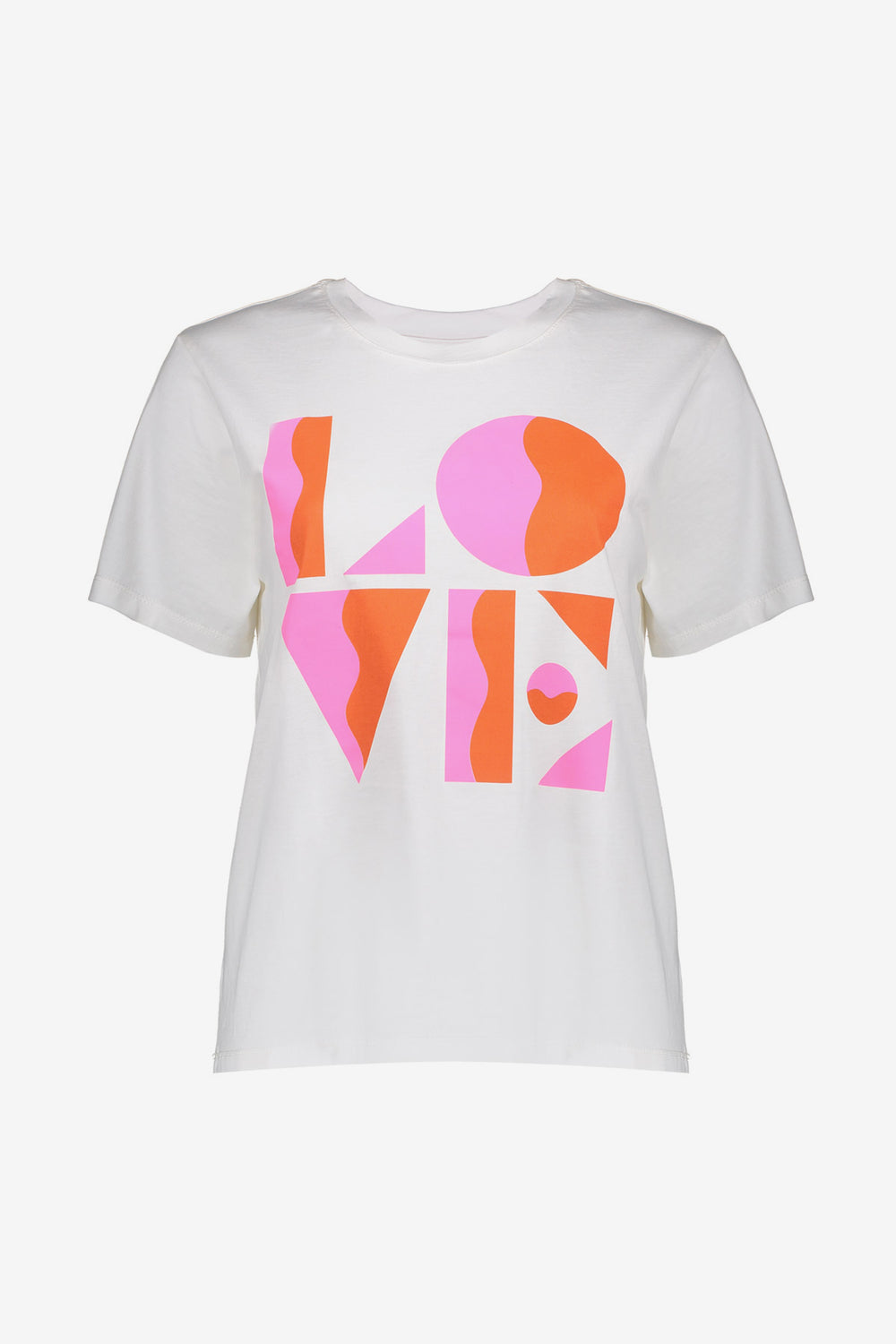 Geisha dames basic T-shirt LOVE met korte mouwen
