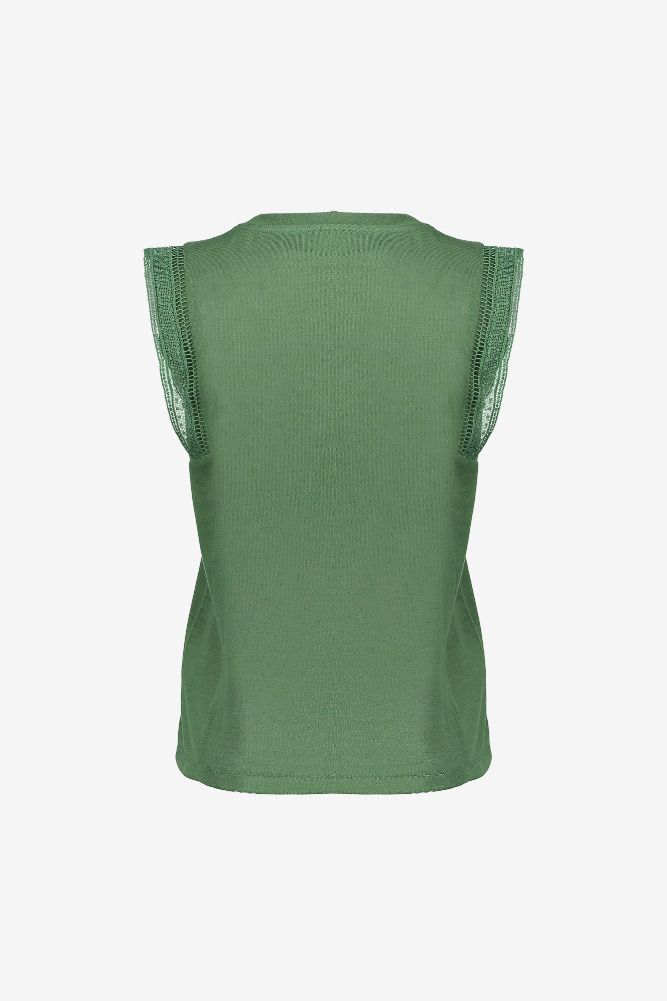 Geisha dames tanktop met speels schouderdetail
