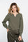 Geisha dames top met V-hals en Jacquard print