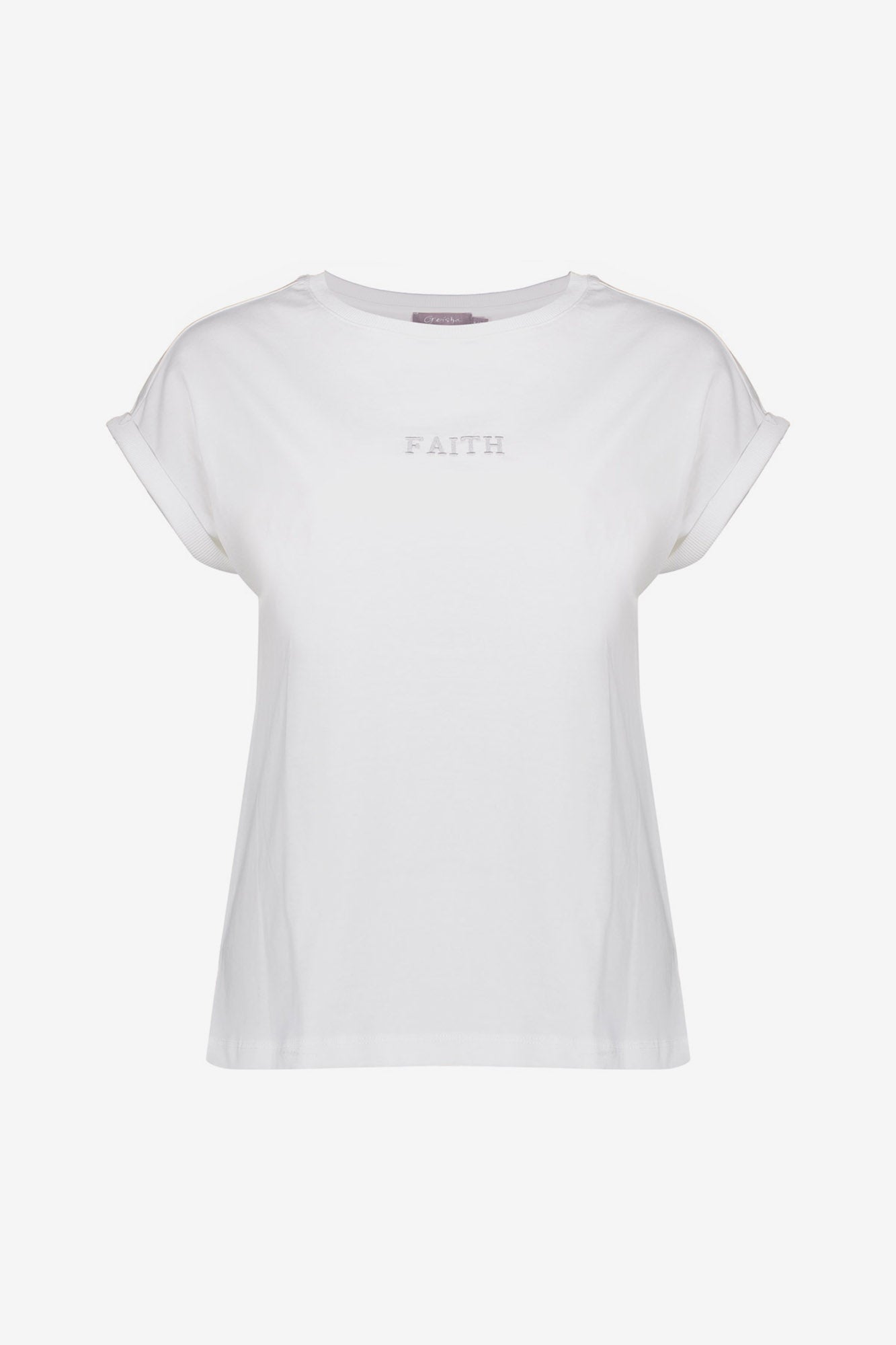 Geisha dames basic T-shirt met embrodery tekst
