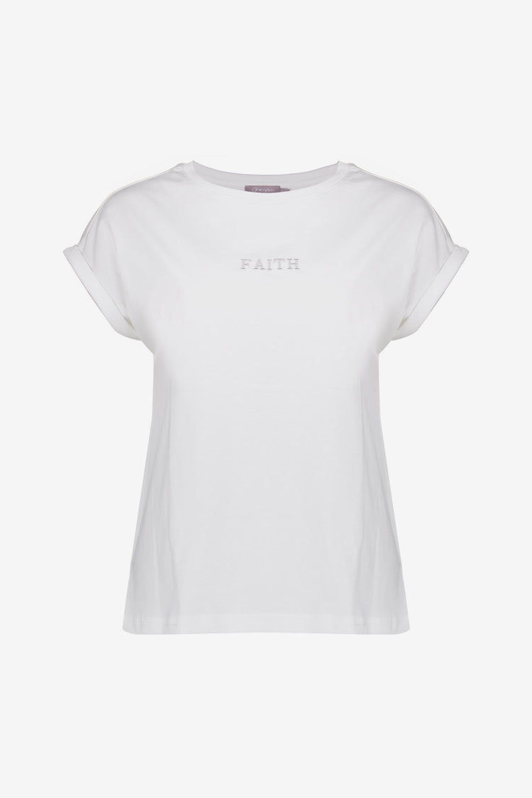 Geisha dames basic T-shirt met embrodery tekst