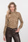 Geisha dames smock printed top met lange mouwen