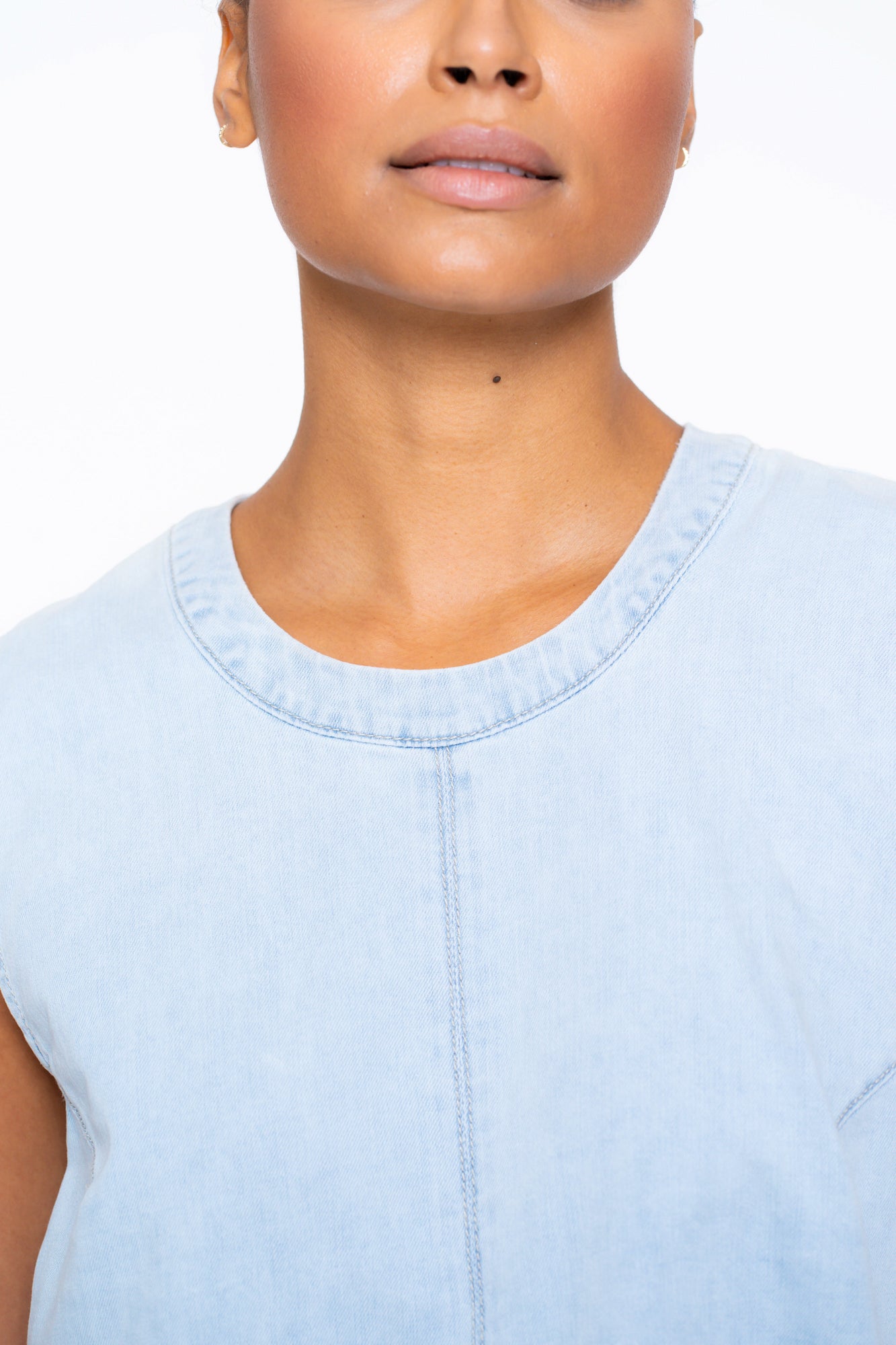 Geisha dames denim boxy top