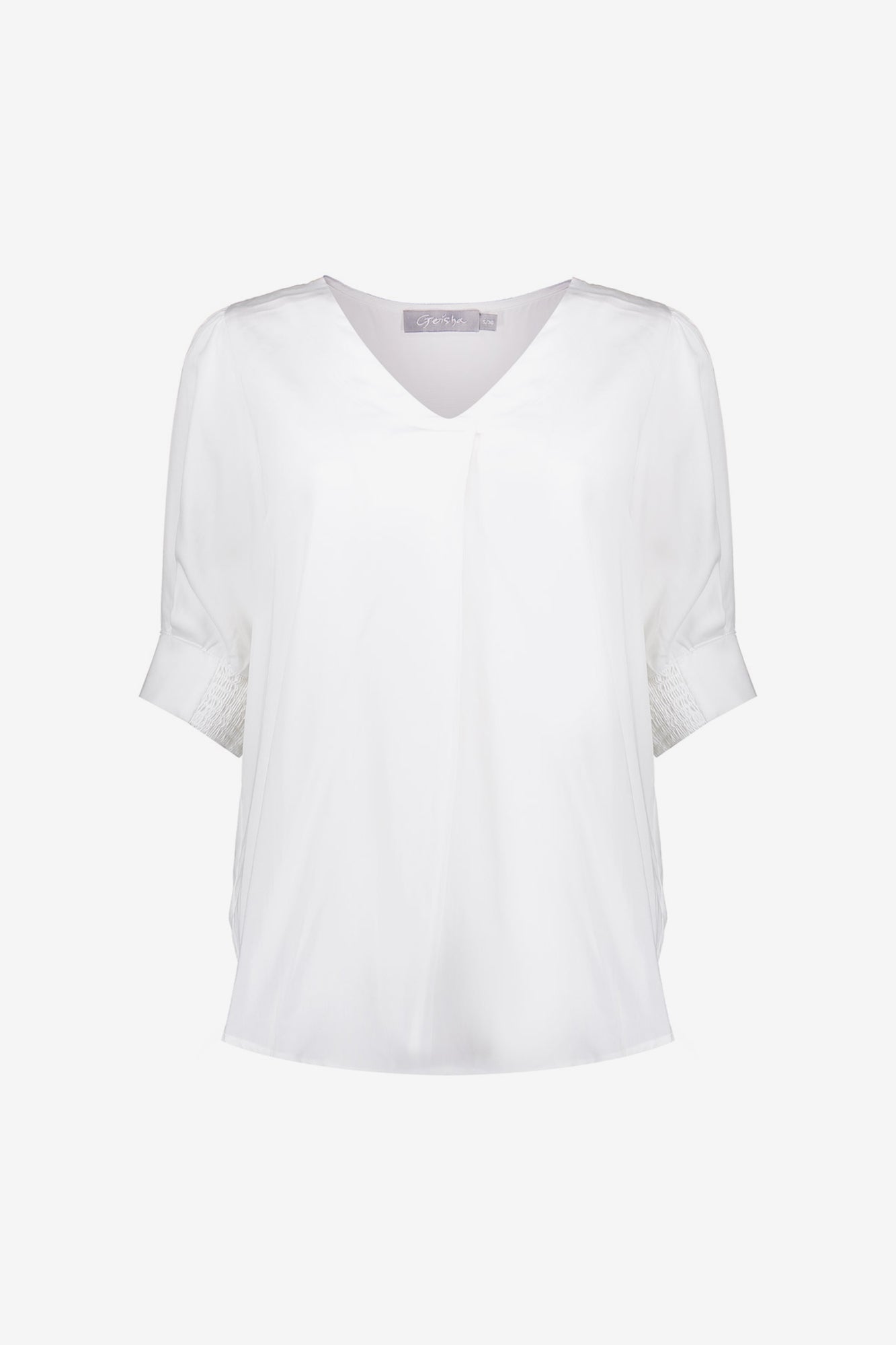 Geisha dames lyocell top met pofmouwen