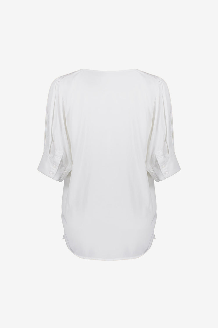 Geisha dames lyocell top met pofmouwen