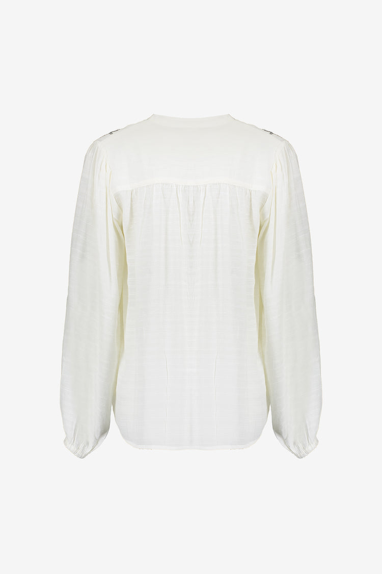 Geisha dames top met broderie anglaise