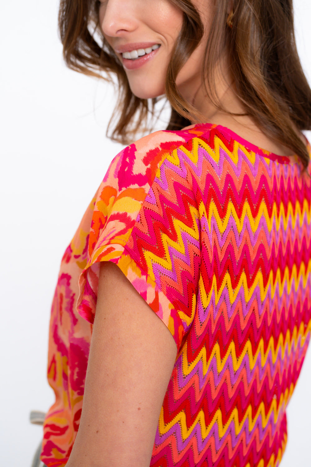 Geisha dames top met ajour details