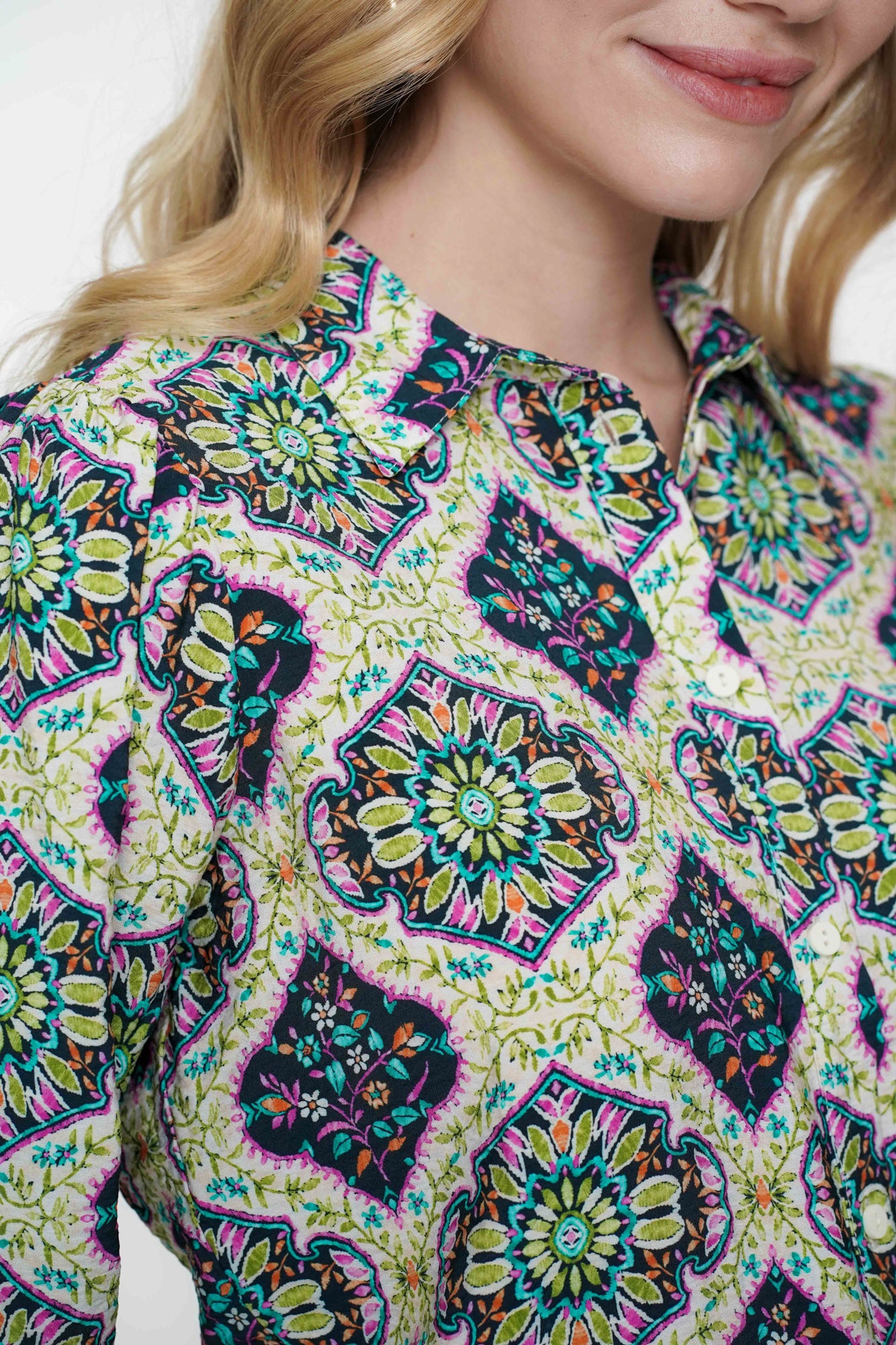 Geisha dames blouse etnische print