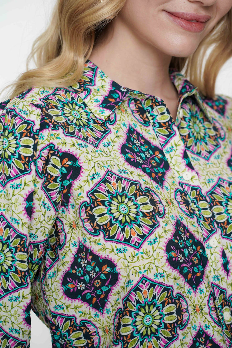 Geisha dames blouse etnische print