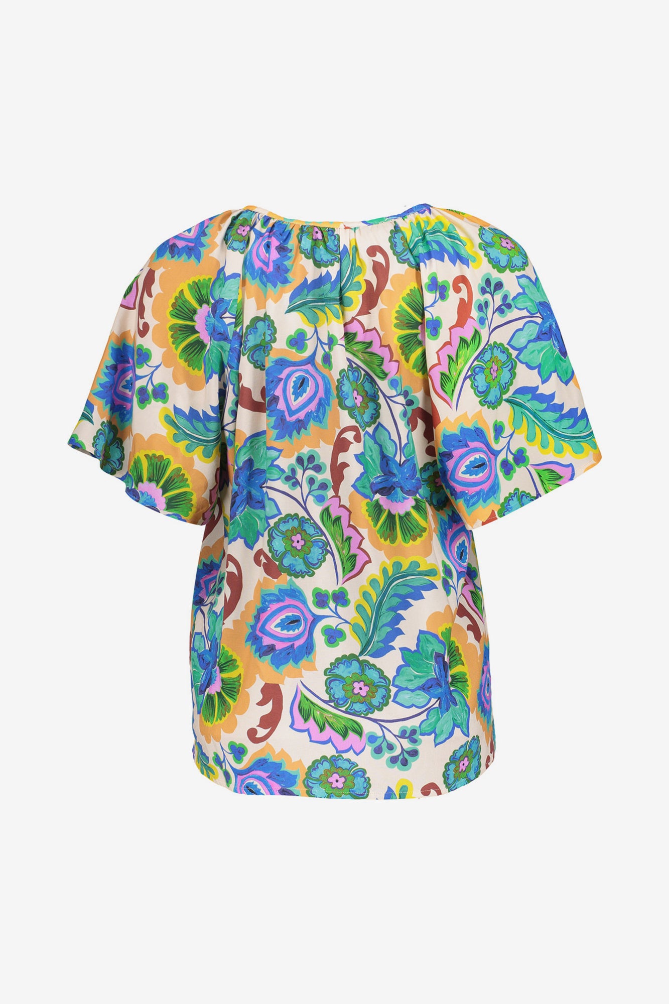 Geisha dames top met wijde mouwen en strikdetail