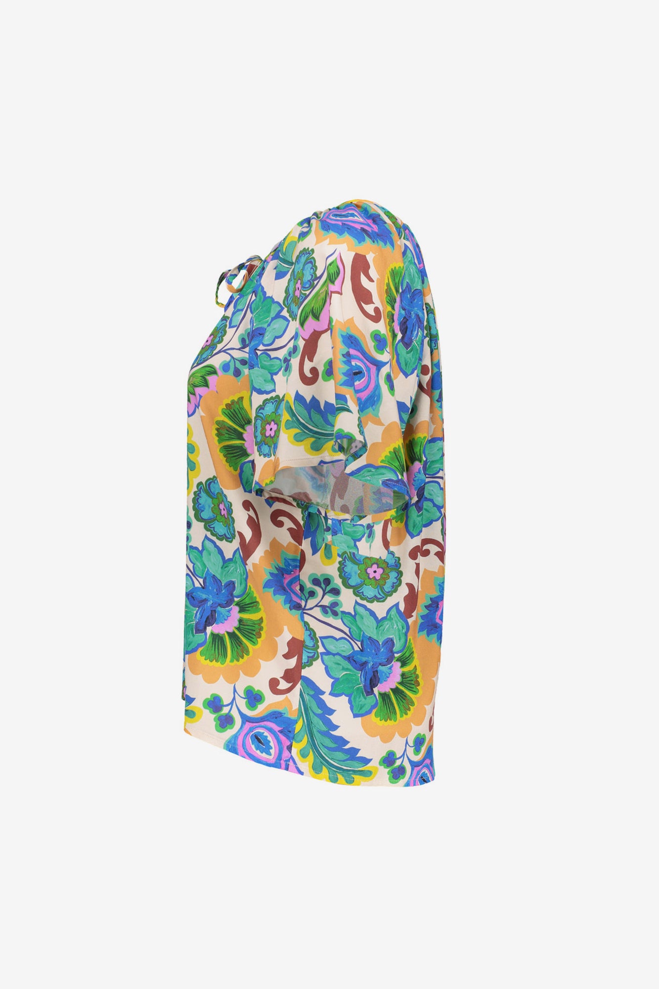 Geisha dames top met wijde mouwen en strikdetail