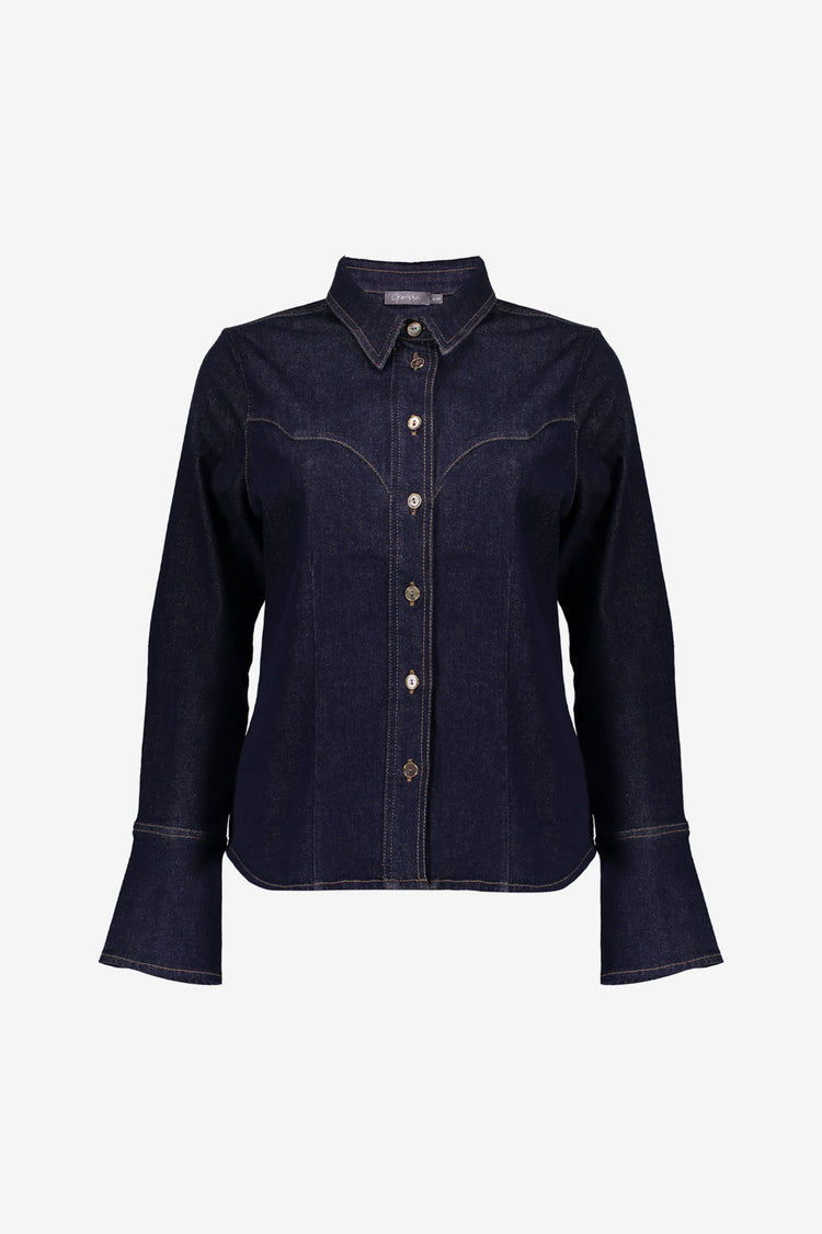 Geisha dames classic denim blouse