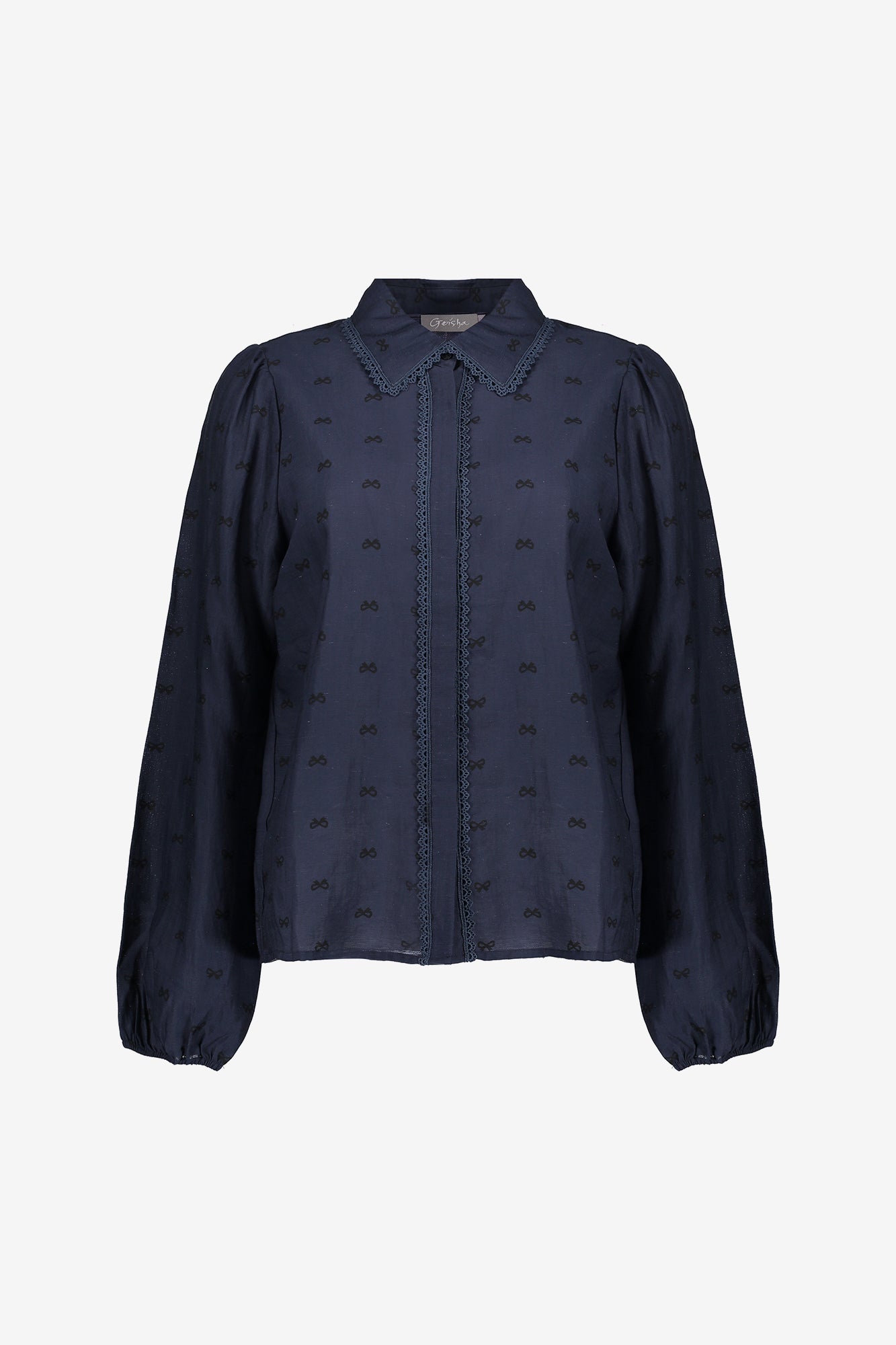 Geisha dames blouse met lace details