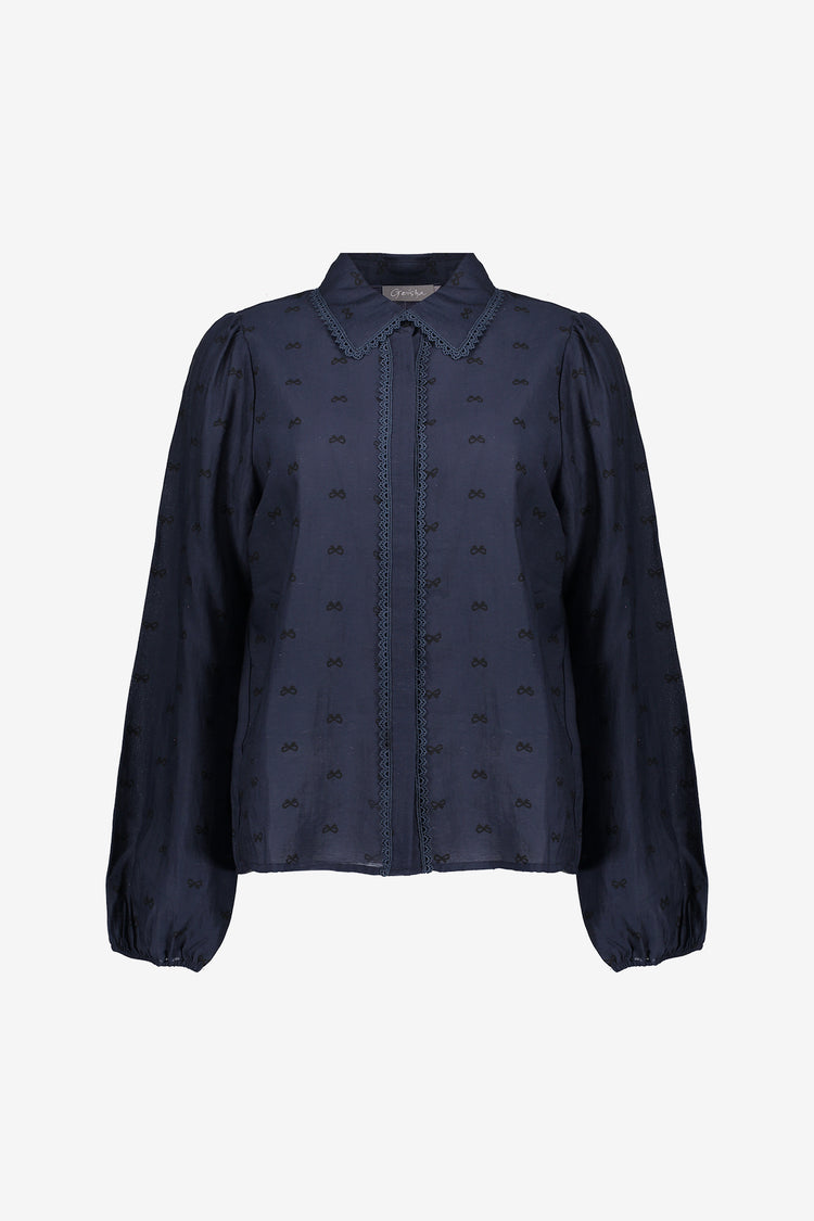 Geisha dames blouse met lace details