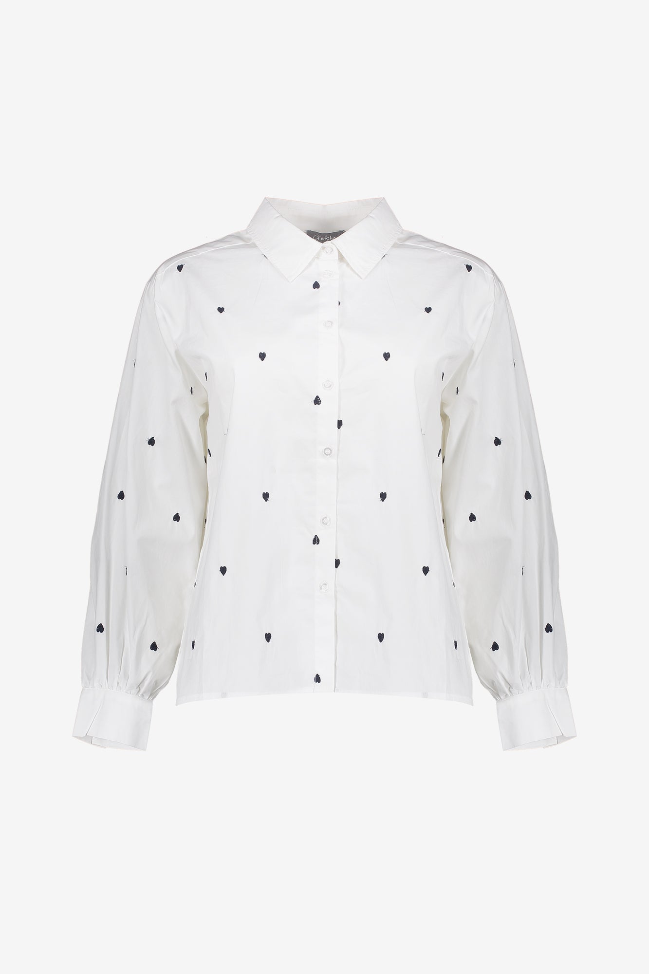 Geisha dames heart embroidery blouse