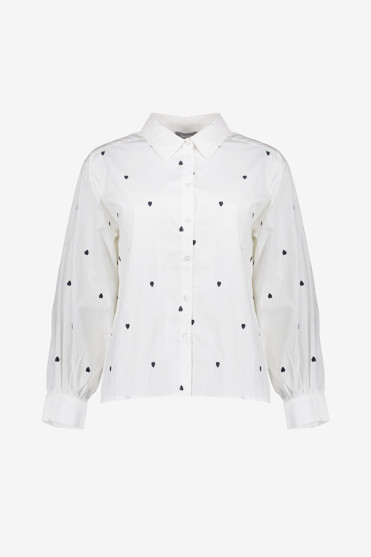 Geisha dames heart embroidery blouse
