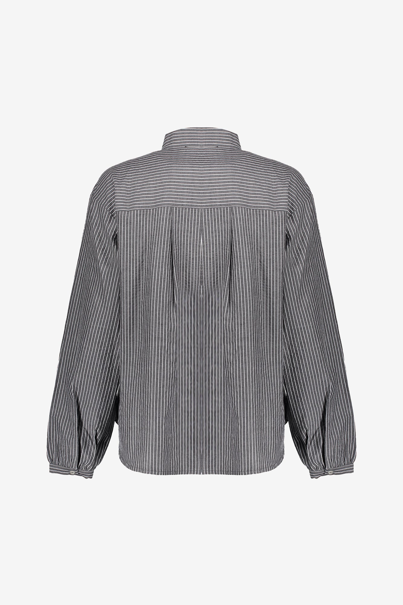 Geisha dames blouse met strepen en strik