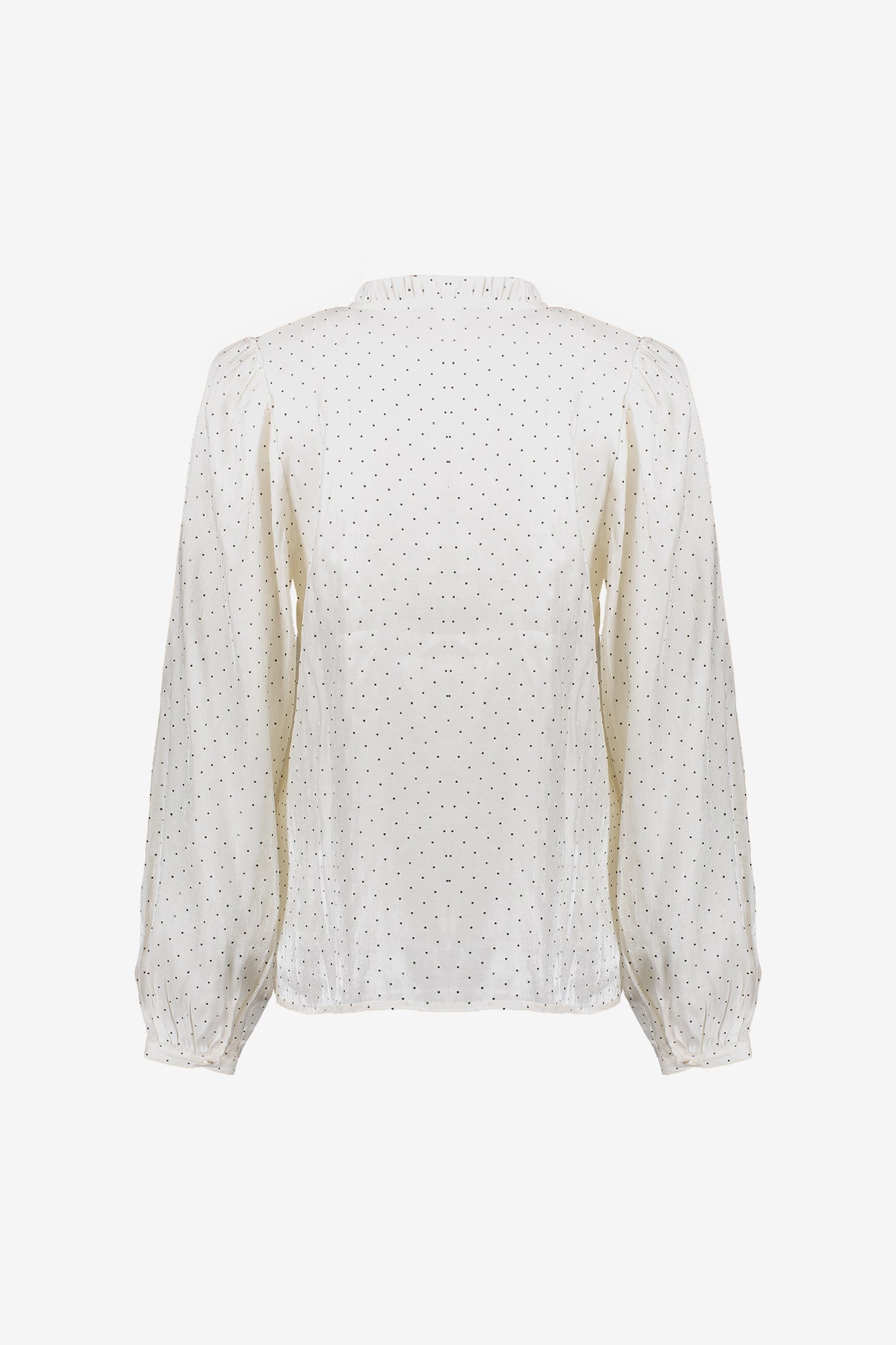 Geisha dames shimmer blouse met polkadots rhinstones