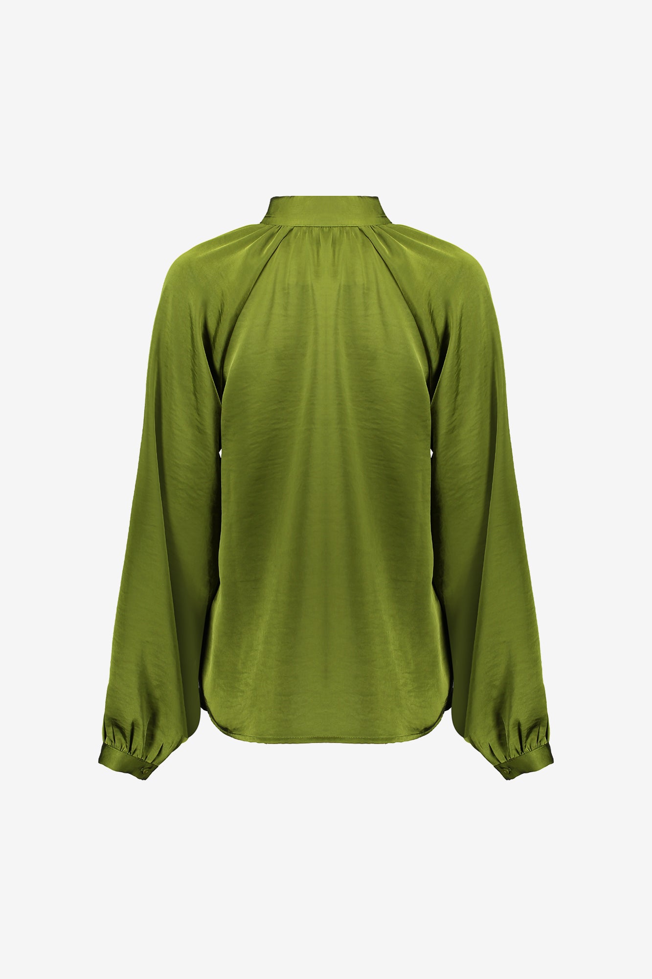 Geisha dames satin look blouse met strikdetail