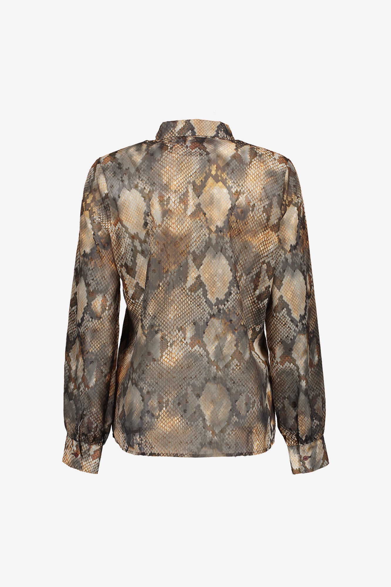 Geisha dames blouse met slangenprint en lurex