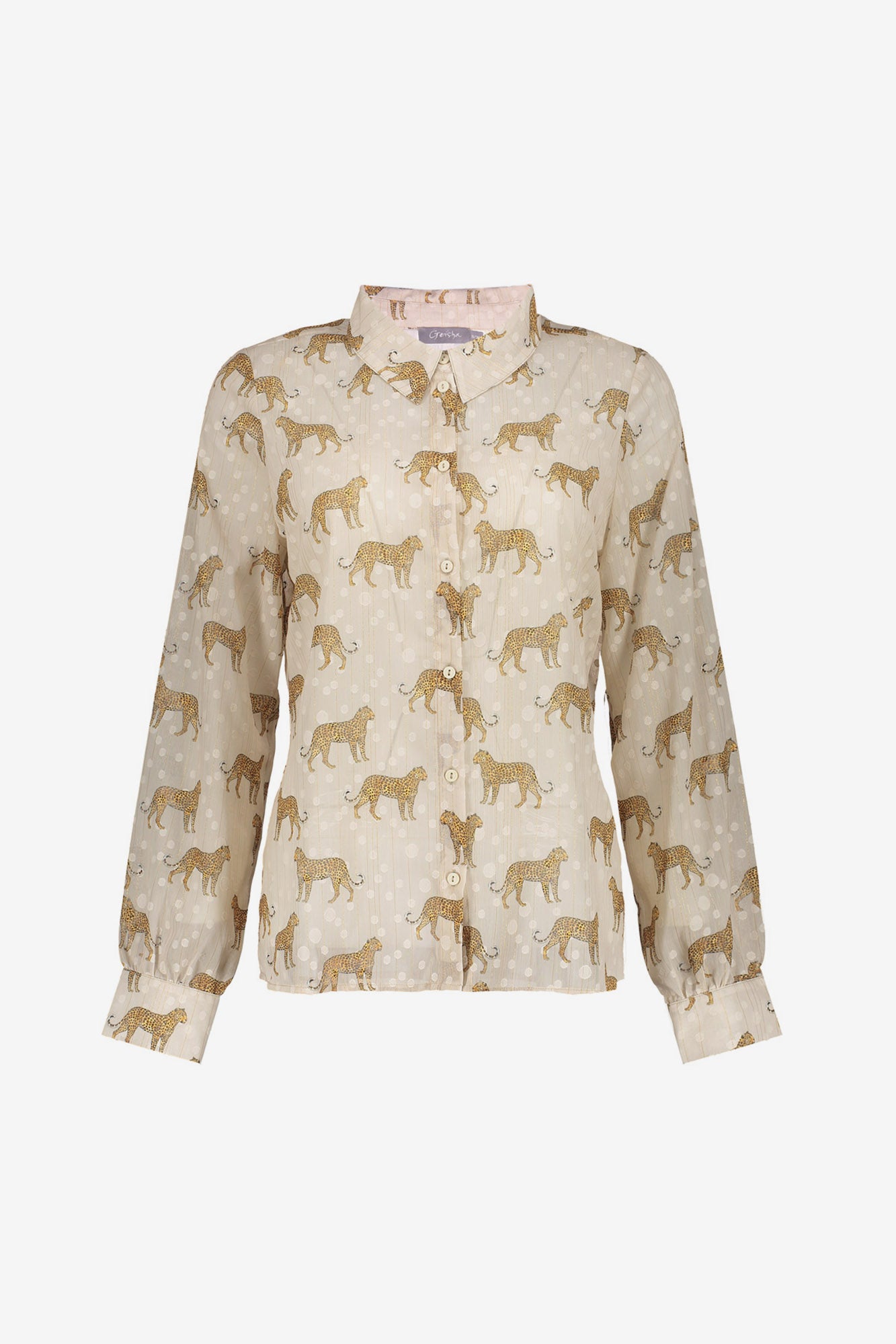 Geisha dames blouse jaguar polka dot print