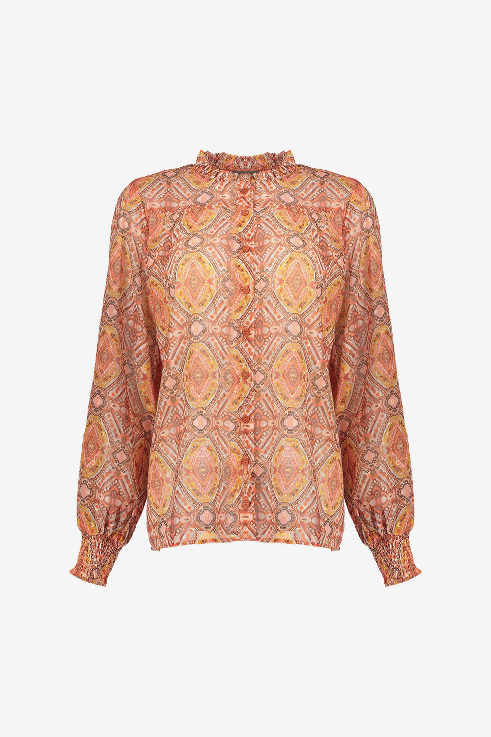 Geisha dames boho mosaic print blouse