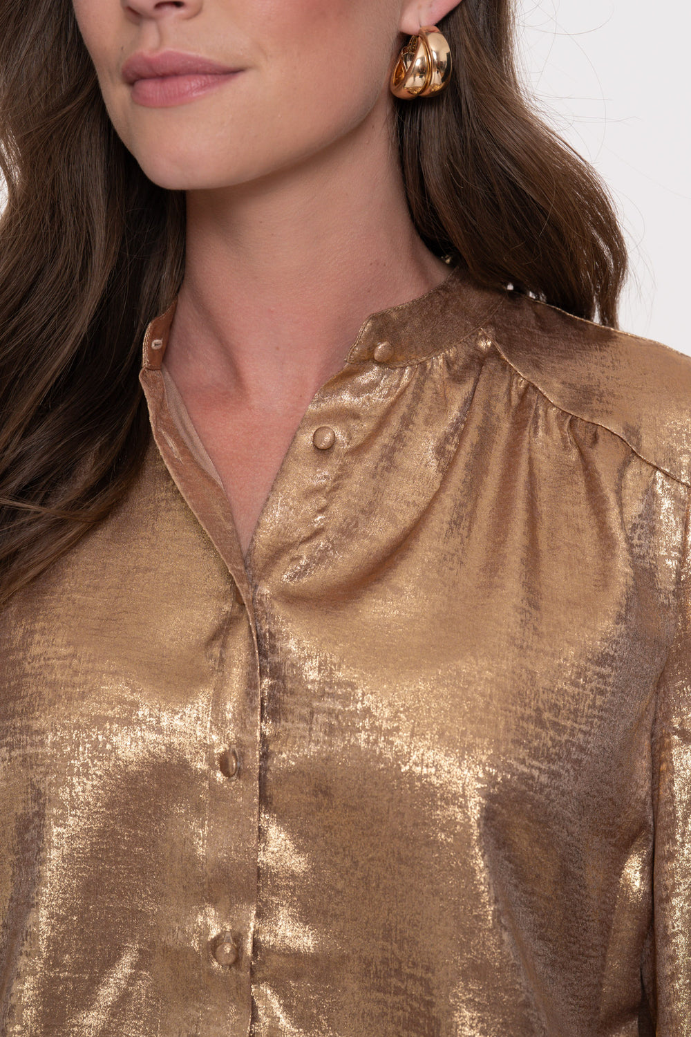 Geisha dames blouse in shimmering goud