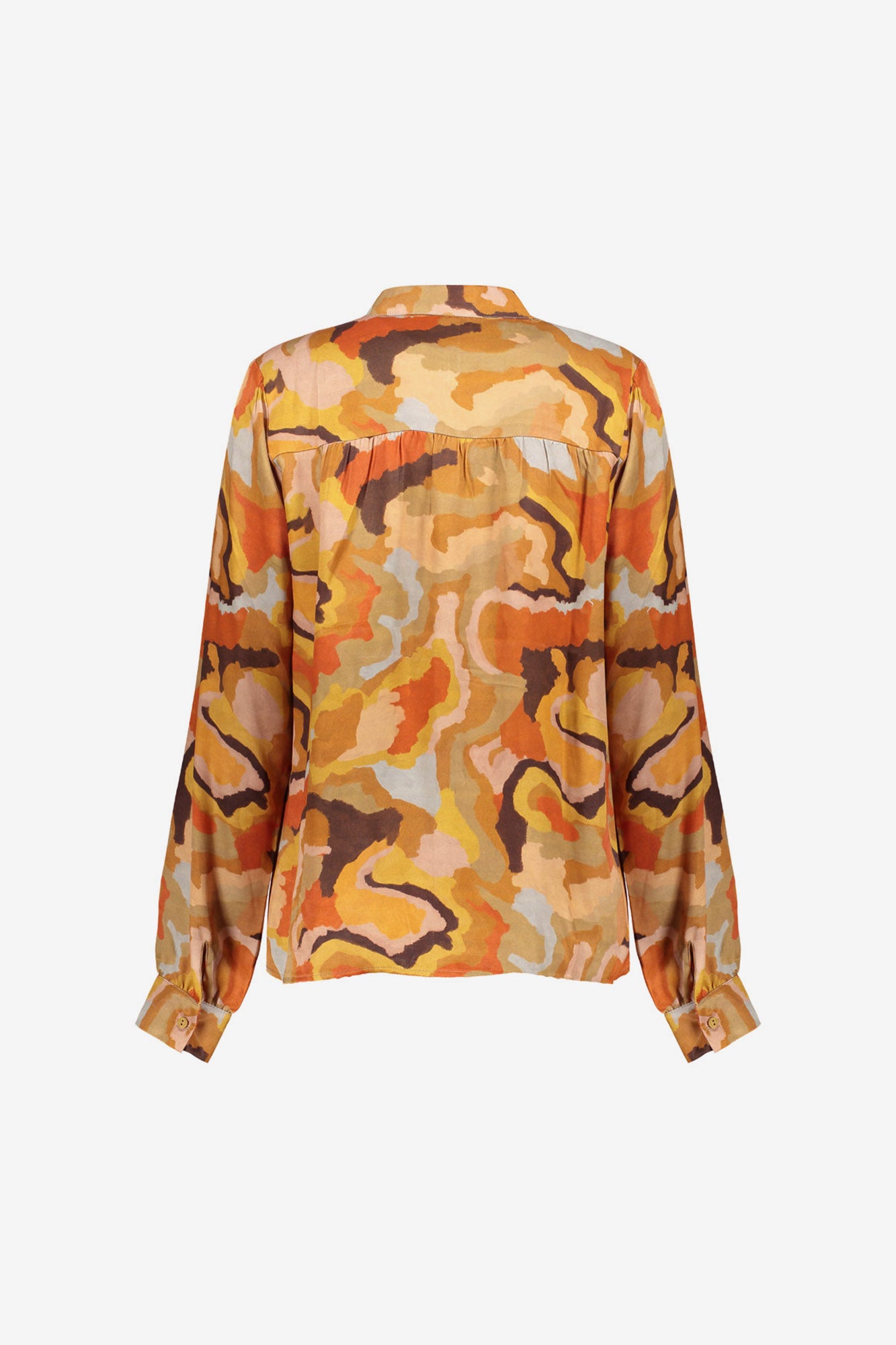 Geisha dames blouse met multicolor ecoline print