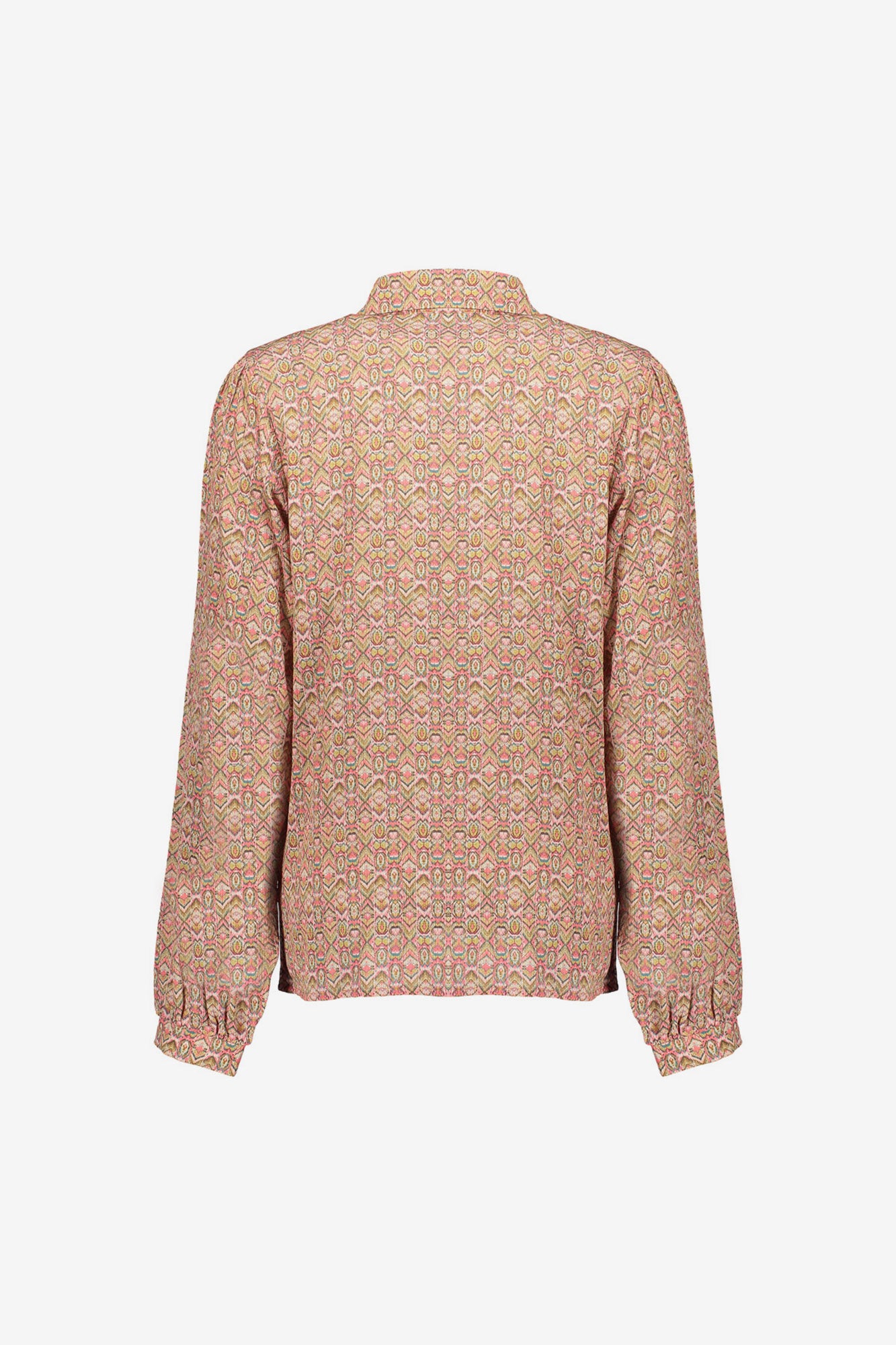 Geisha dames blouse met kleurrijke dessin