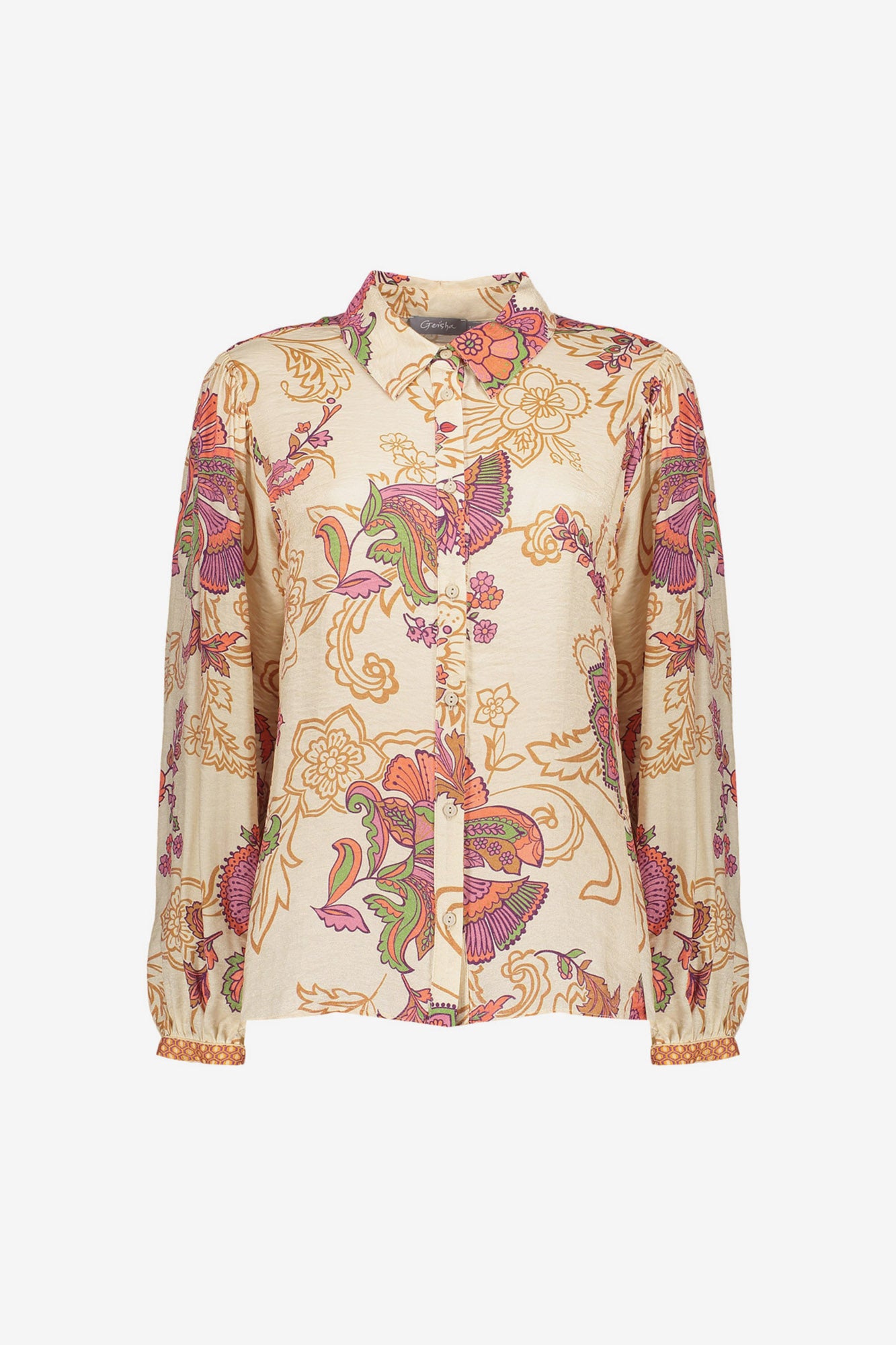 Geisha dames blouse vintage bloemenprint