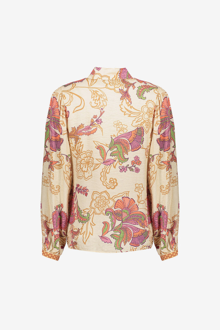 Geisha dames blouse vintage bloemenprint