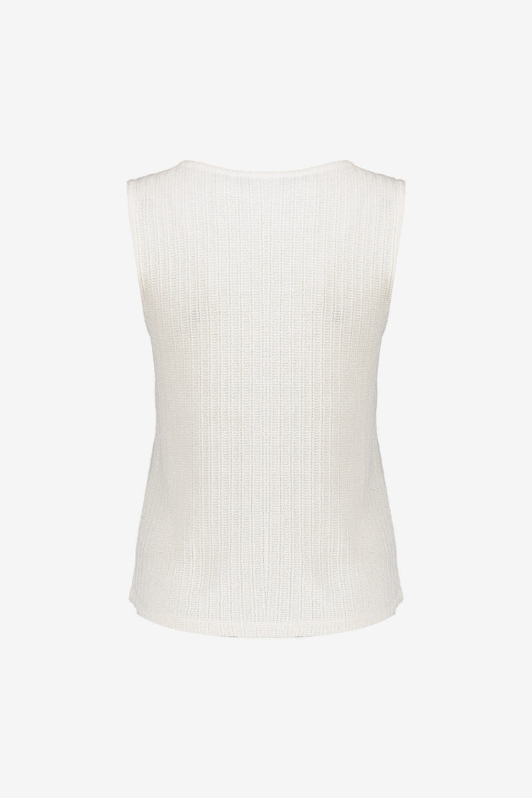 Geisha dames gebreide singlet met knoopjes