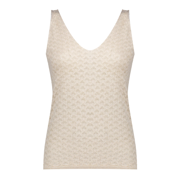 Geisha dames ajour top met lurex