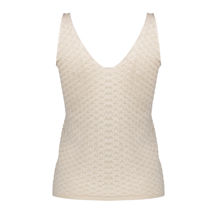 Geisha dames ajour top met lurex