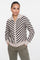 Geisha dames vest met opstaande kraag en streepdessin