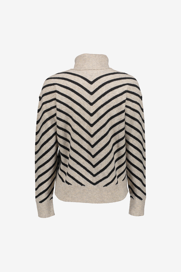 Geisha dames vest met opstaande kraag en streepdessin