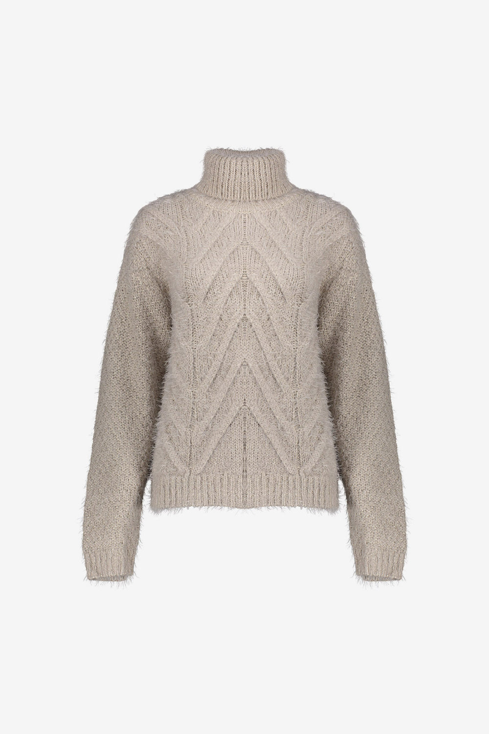 Geisha dames Kabeltrui met turtleneck