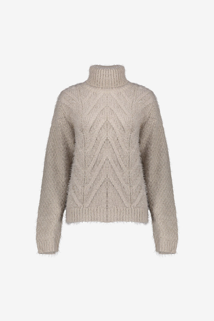 Geisha dames Kabeltrui met turtleneck