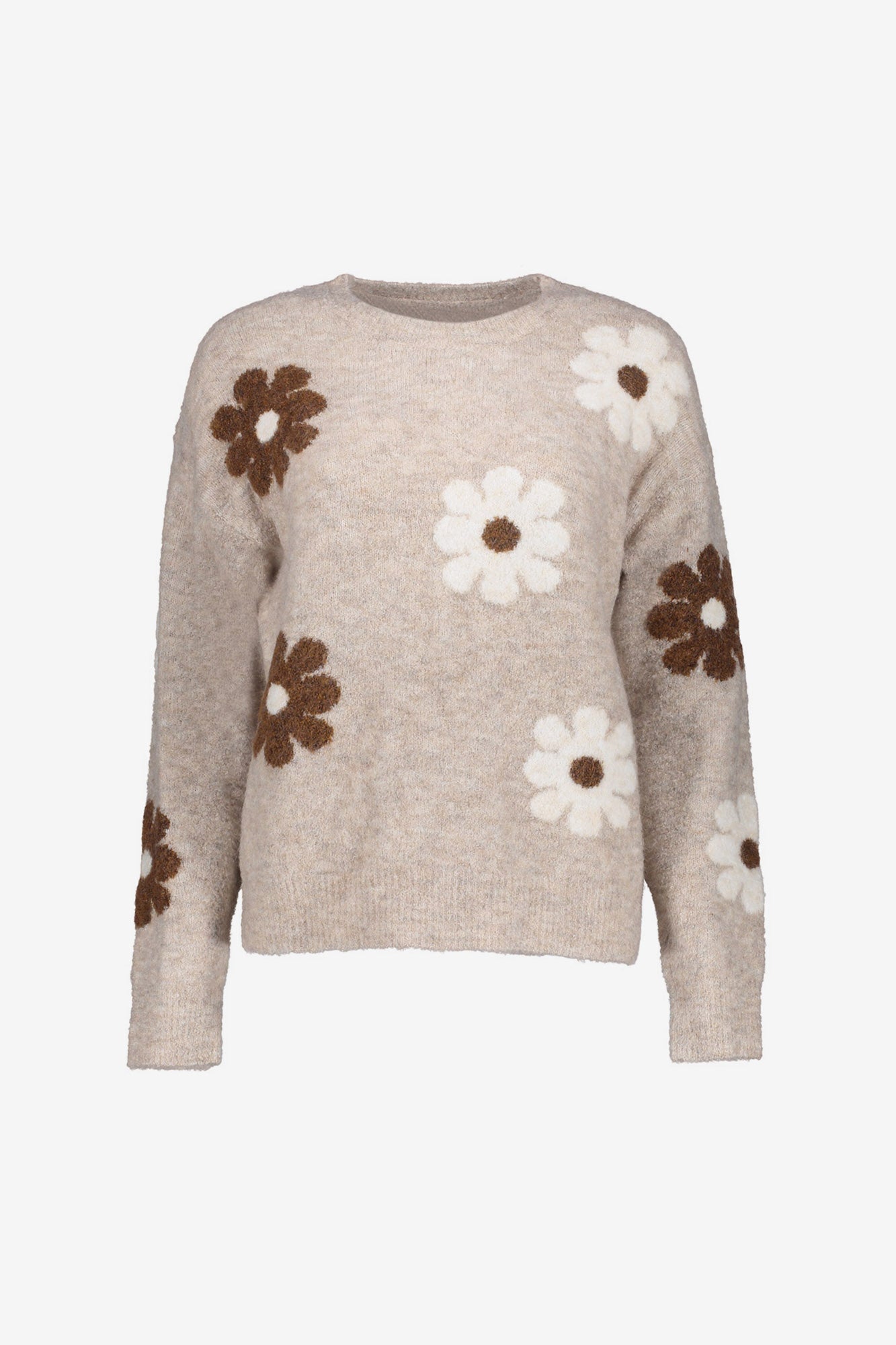 Geisha dames trui met embroided flower print