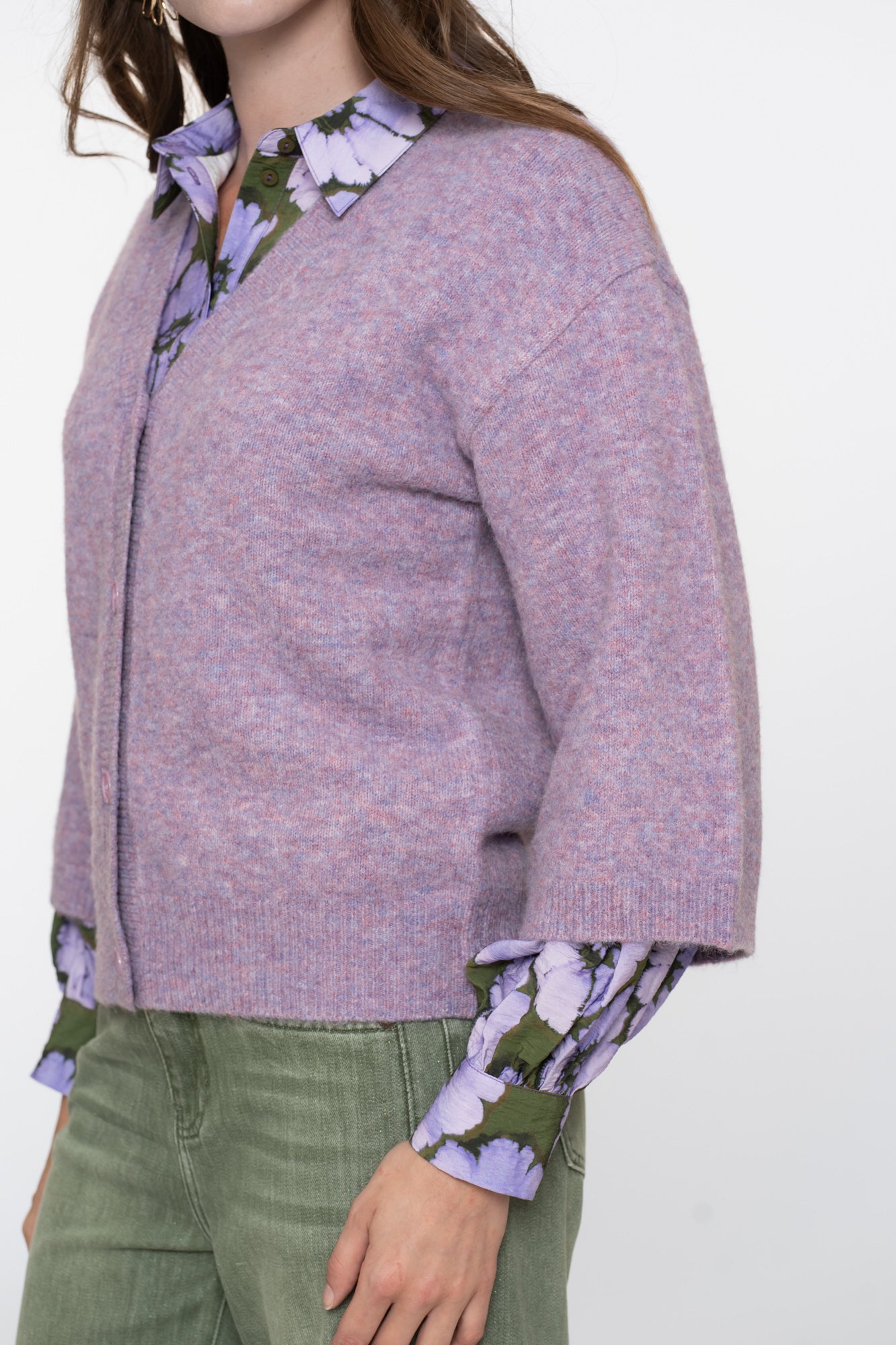 Geisha dames vest met V-hals en 3/4 wijde mouwen