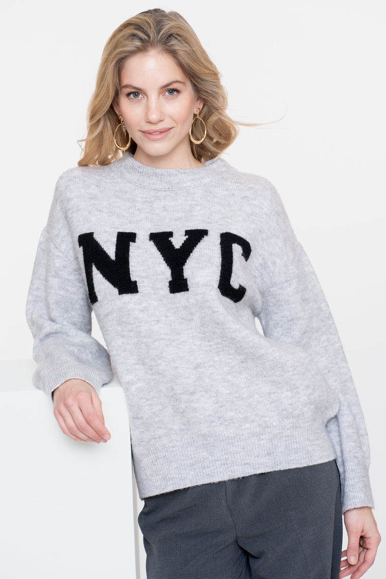 Geisha dames oversized gebreide NYC trui