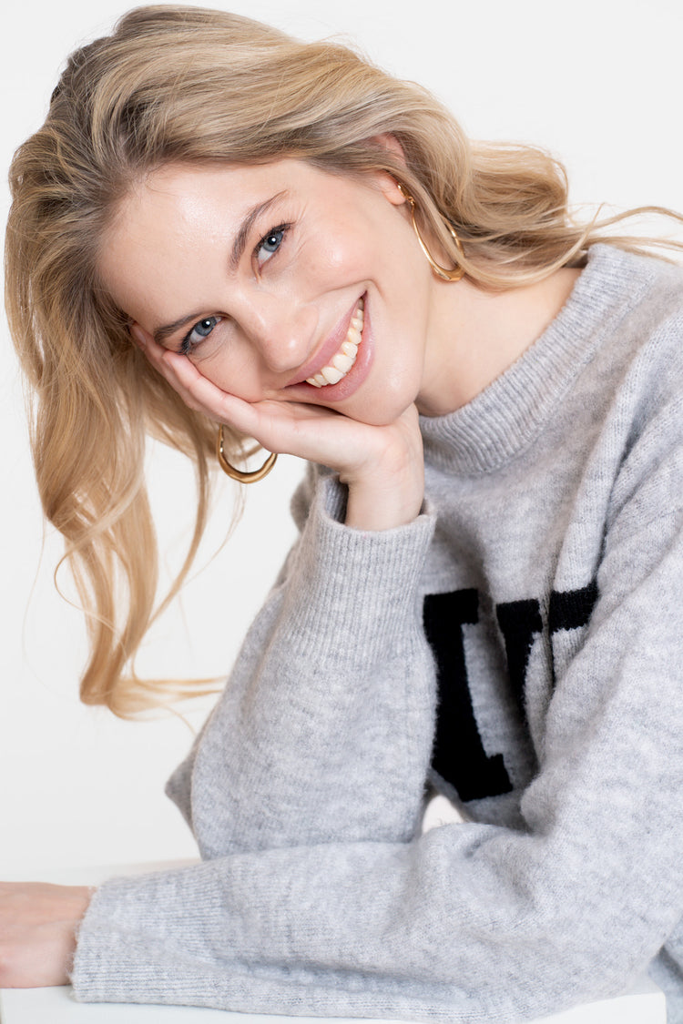 Geisha dames oversized gebreide NYC trui