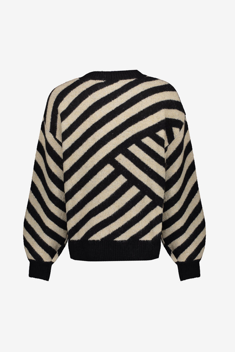 Geisha dames trui met streepdessin