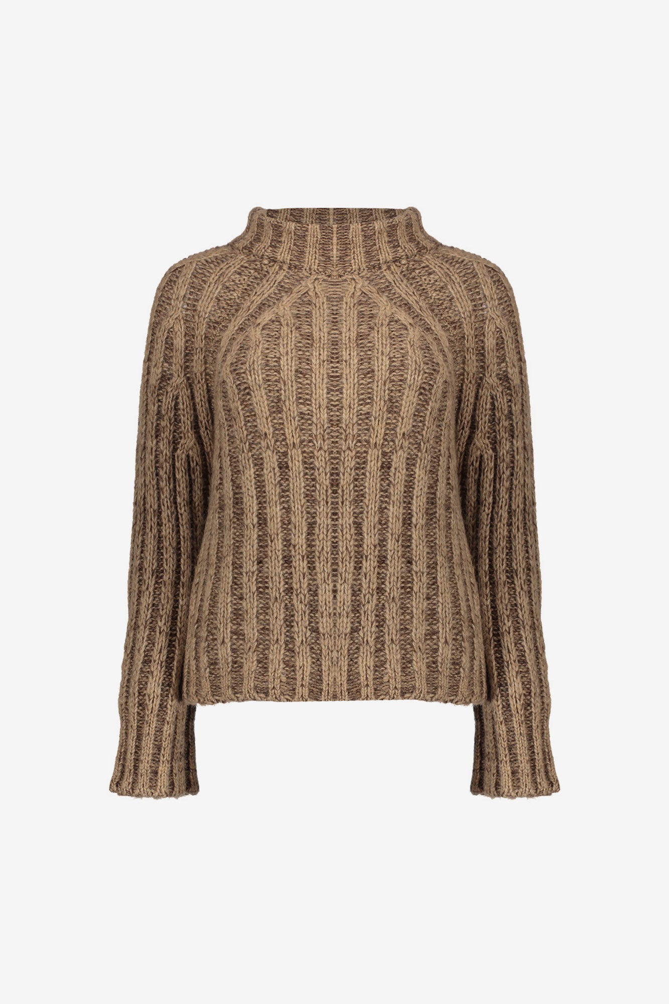 Geisha dames melange pullover met opstaande kraag