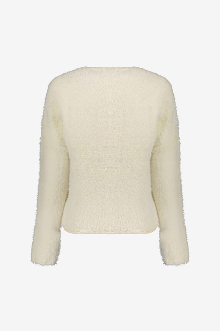 Geisha dames zachte gebreide cardigan met knoopsluiting