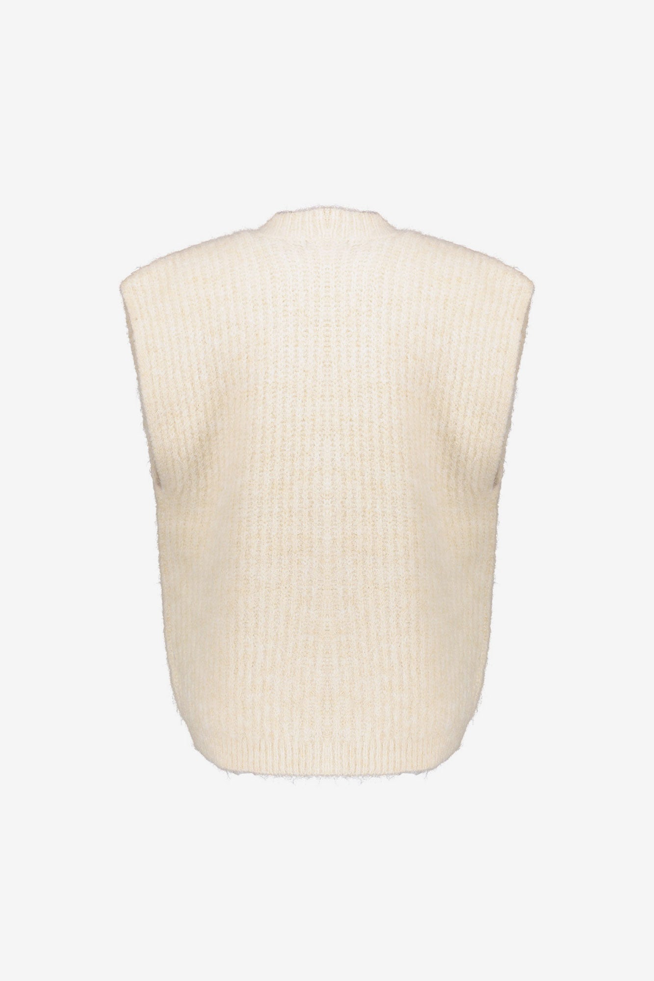 Geisha dames gebreid gilet met open voorzijde in creme
