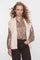 Geisha dames gebreid gilet met open voorzijde in creme