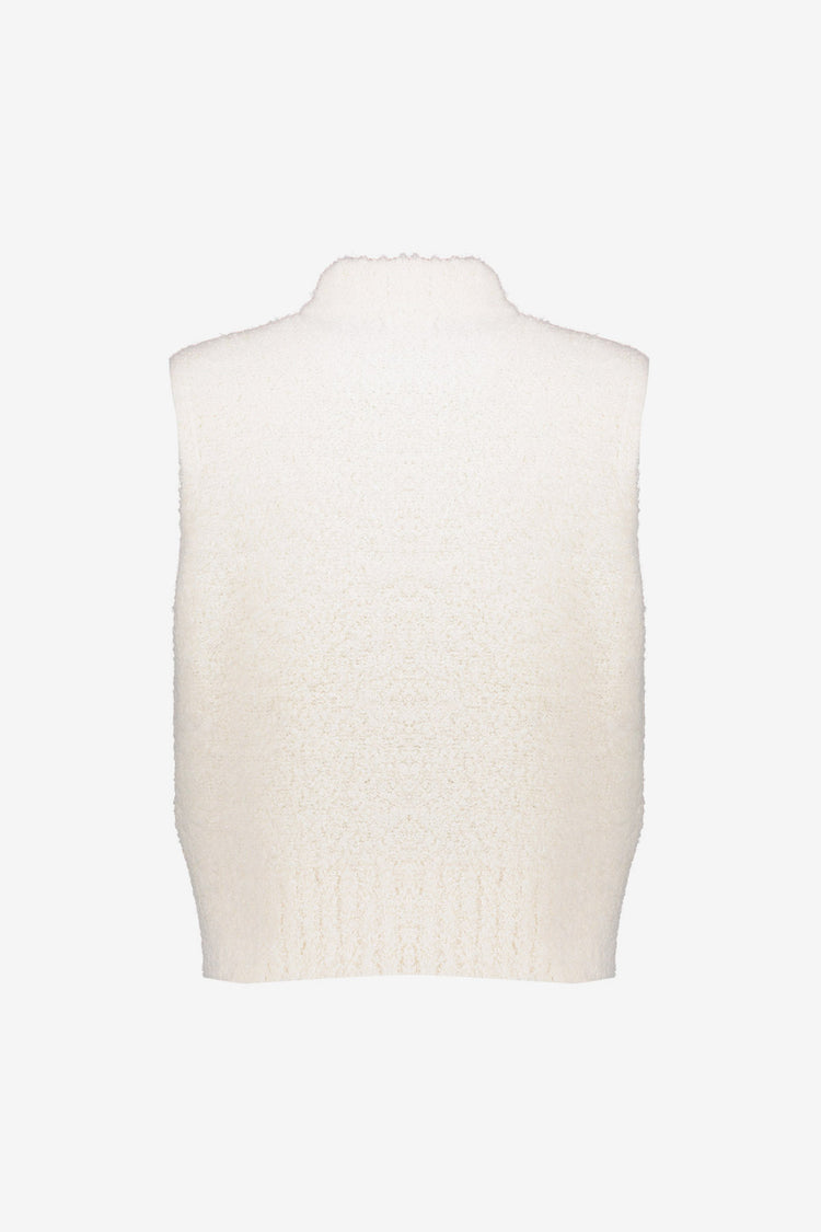 Geisha dames comfortabel gebreid gilet met ritssluiting
