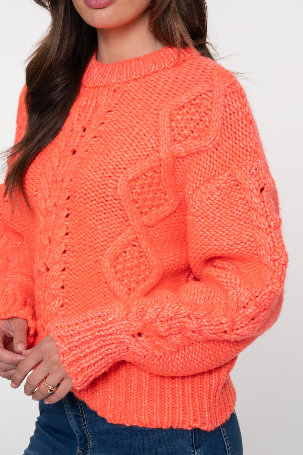 Geisha dames knitted kabeltrui