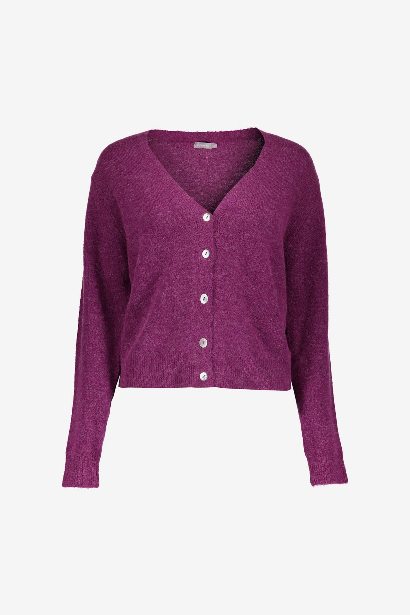 Geisha dames stijlvol paars vest met lange mouwen en V-hals